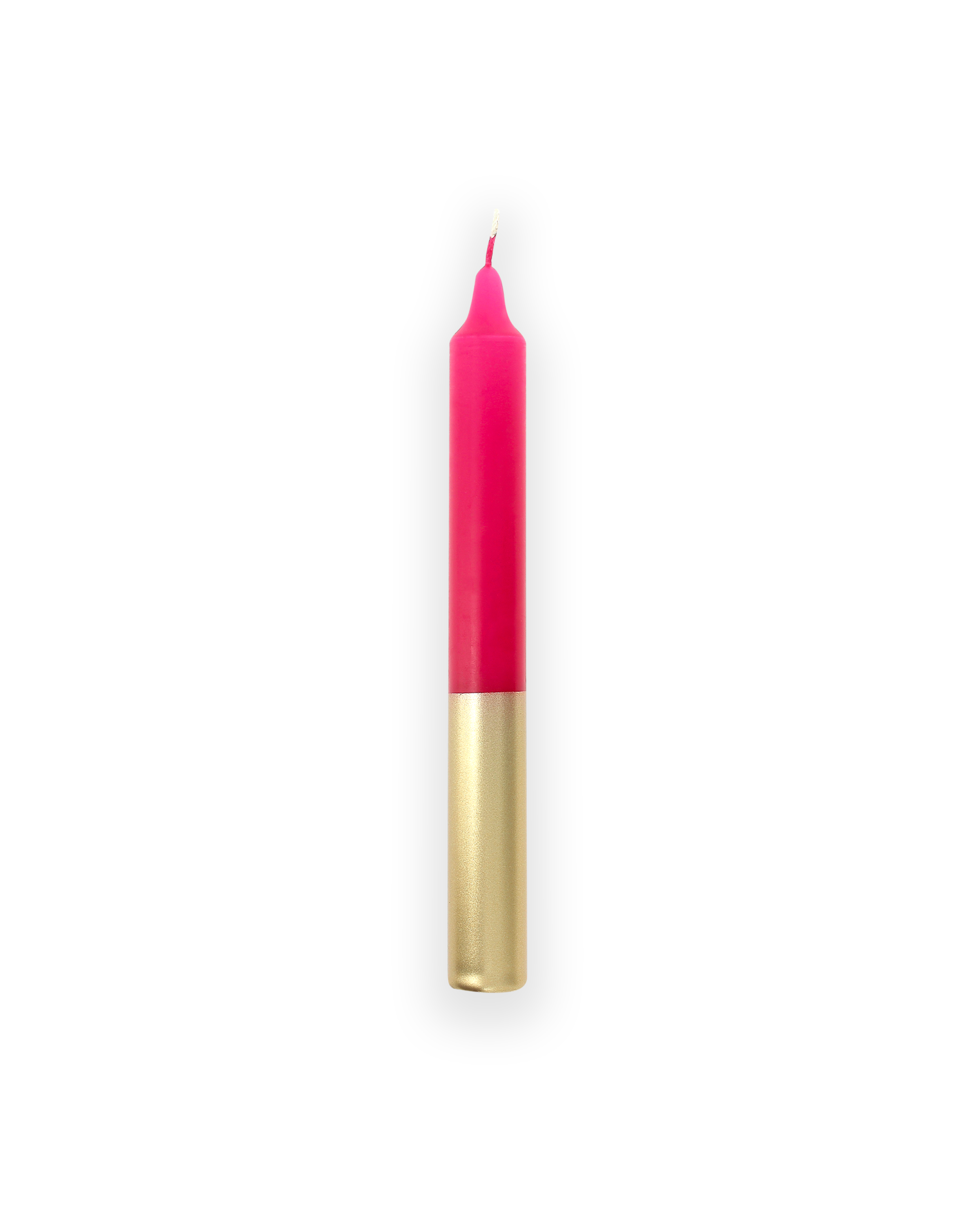 Tweekleurige stompkaars Roze & Goud