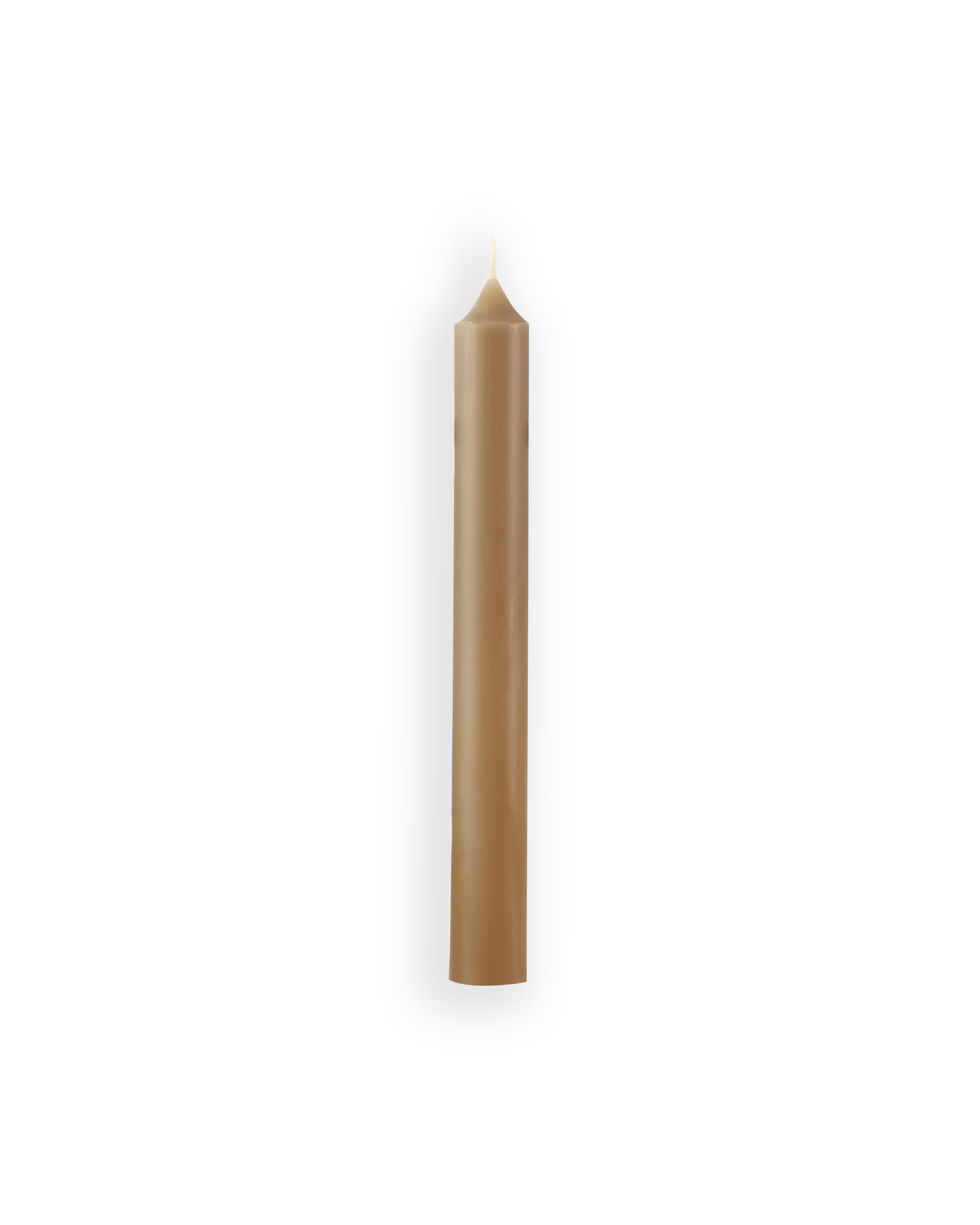 Egaal gekleurde stompkaars Taupe