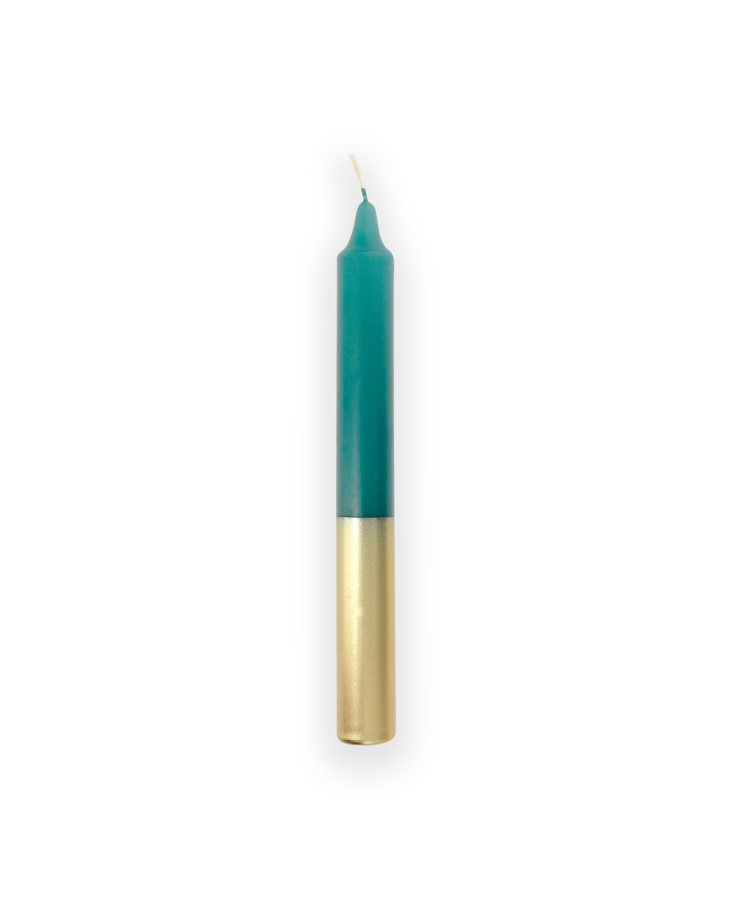 Tweekleurige stompkaars Blauw & Goud