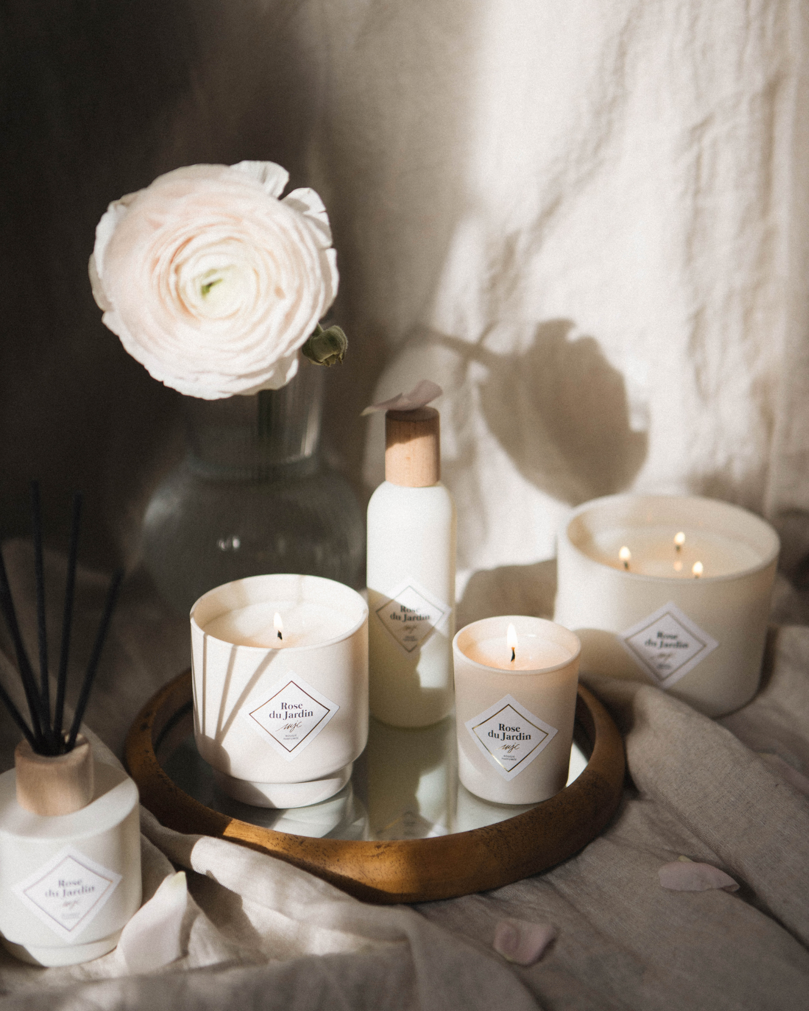 Geurkaars Rose du Jardin